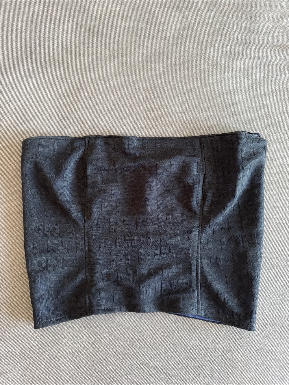Custom fendi tube top made from authentic fendi skirt